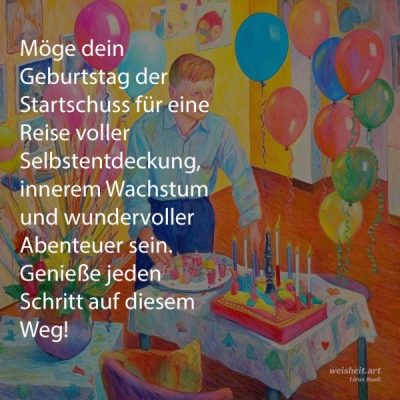 Bildzitate zum Thema Geburtstag von weisheit.art