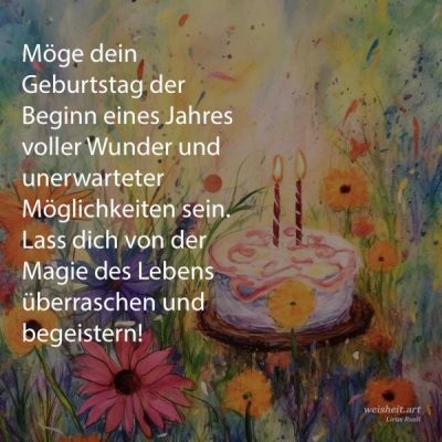 Bildzitate zum Thema Geburtstag von weisheit.art