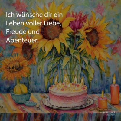 Bildzitate zum Thema Geburtstag von weisheit.art