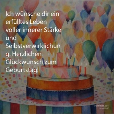 Bildzitate zum Thema Geburtstag von weisheit.art